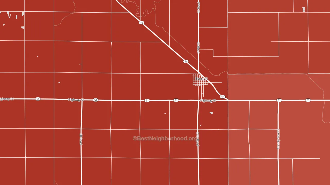 68004, NE block-group political-lean map