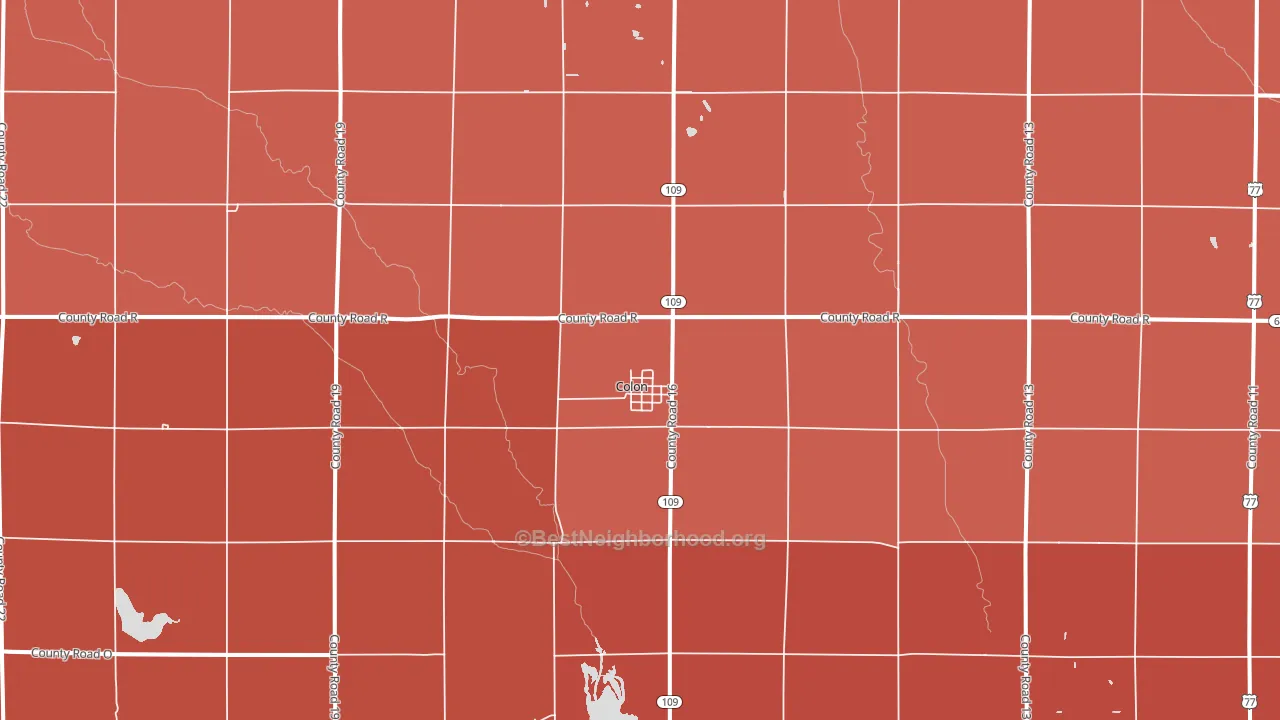 68018, NE block-group political-lean map