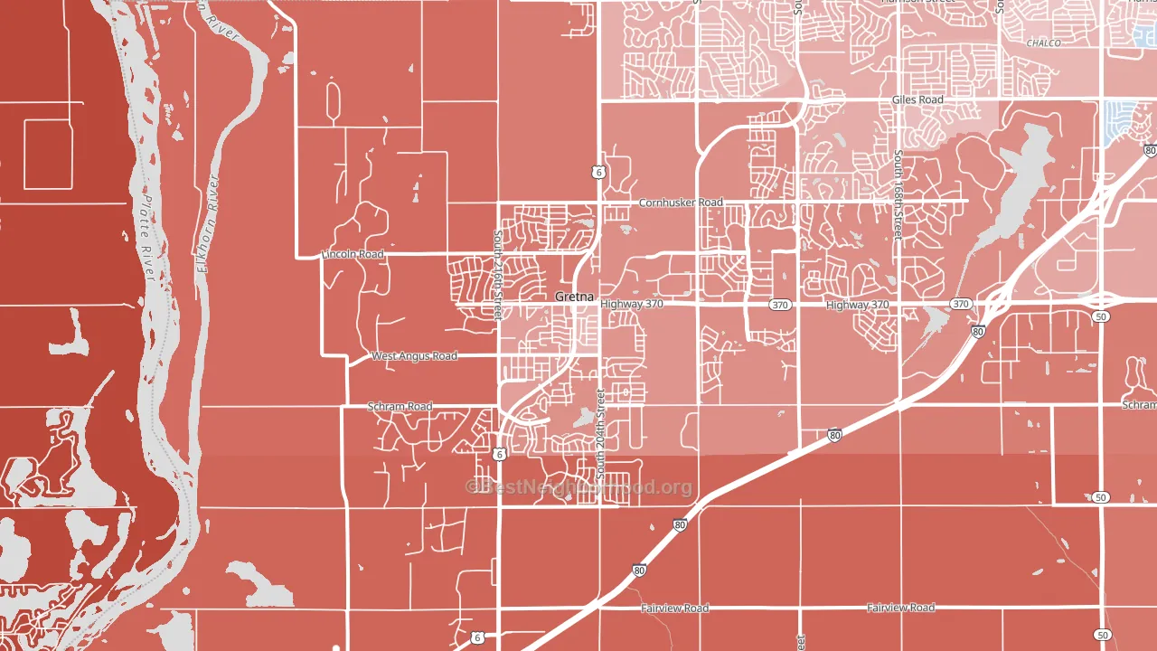 68028, NE block-group political-lean map