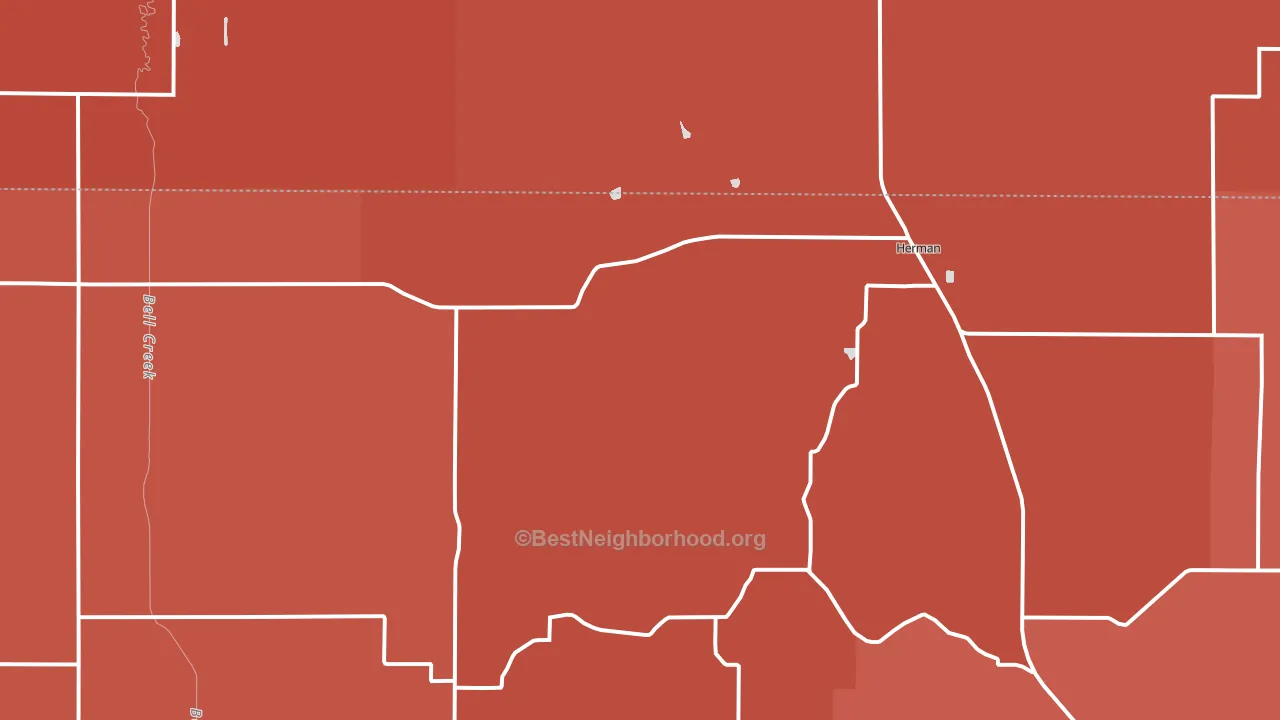 68029, NE block-group political-lean map