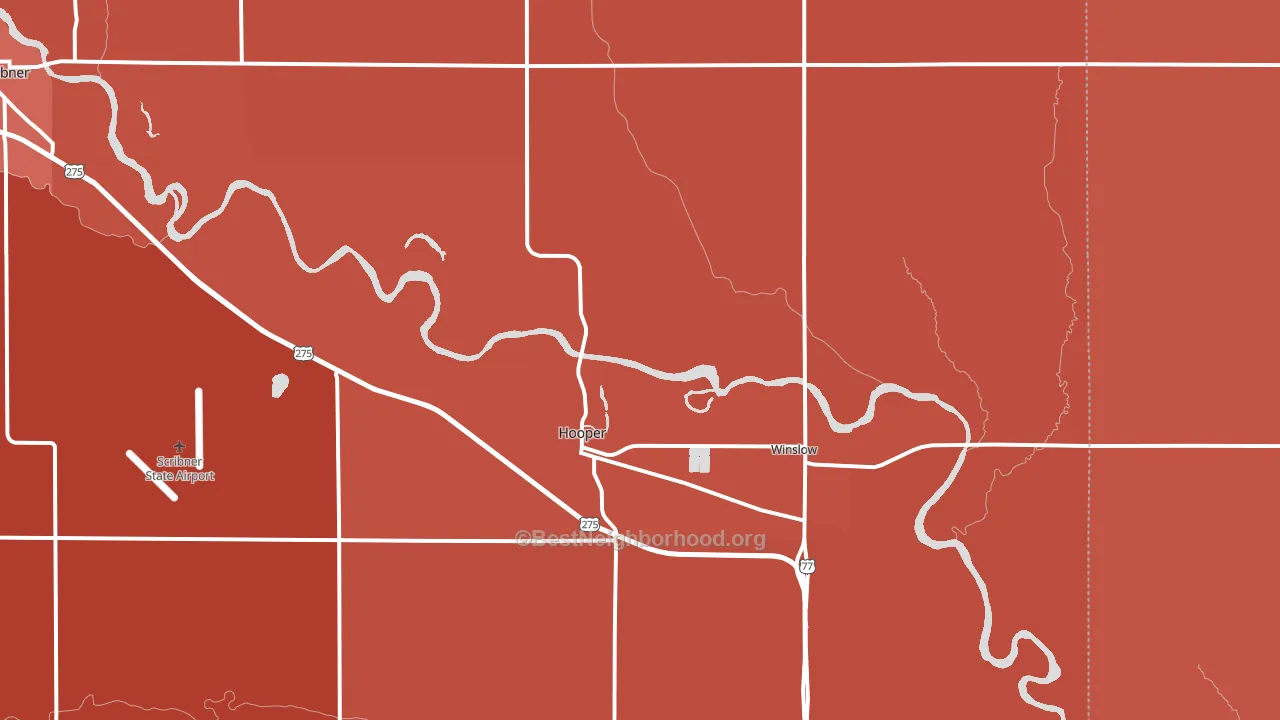 68031, NE block-group political-lean map