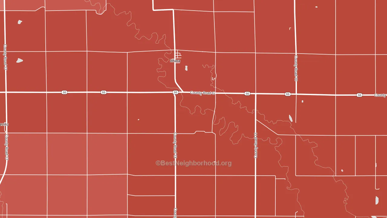 68033, NE block-group political-lean map
