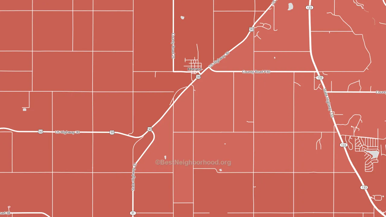 68034, NE block-group political-lean map