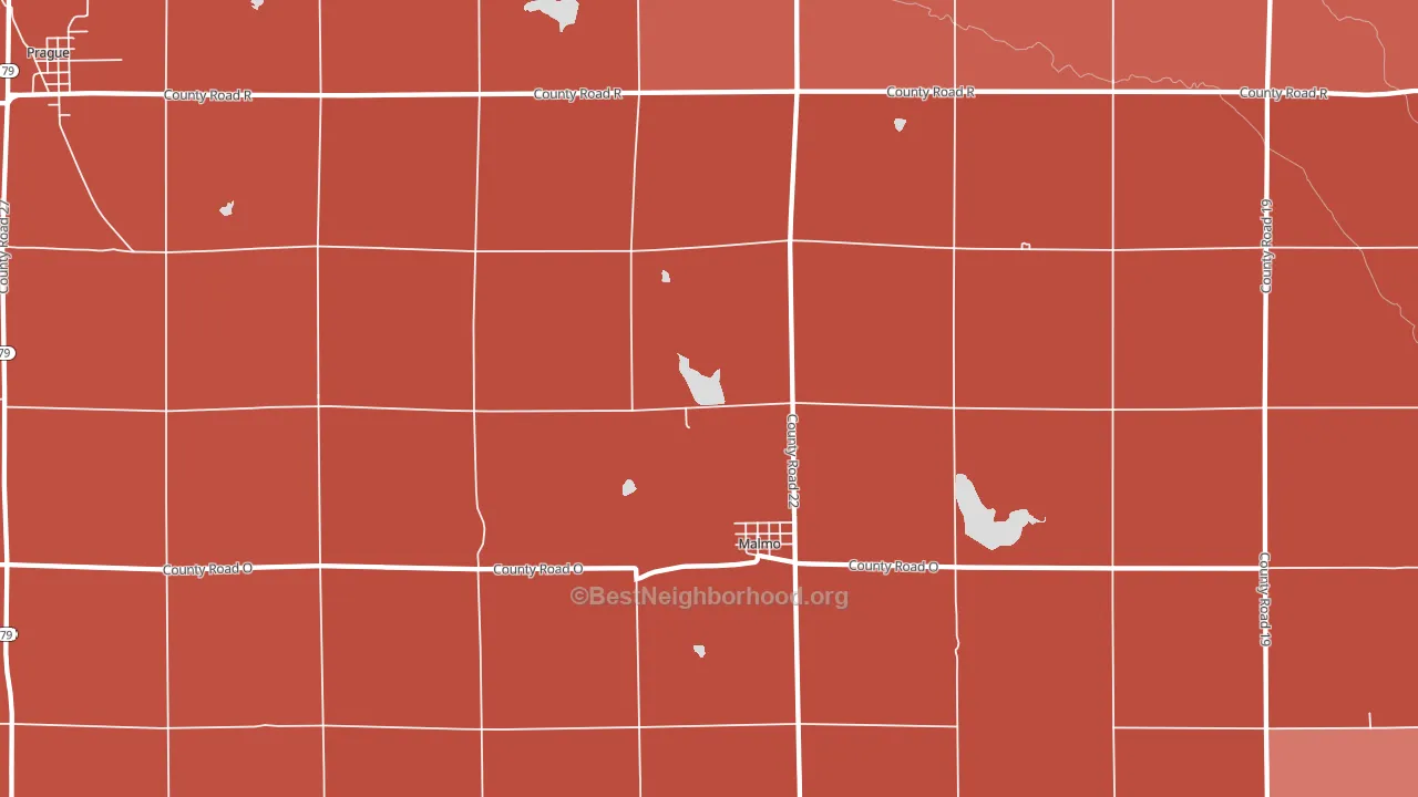 68040, NE block-group political-lean map
