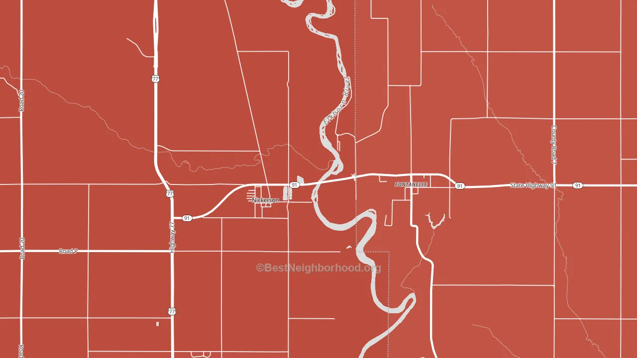 68044, NE block-group political-lean map