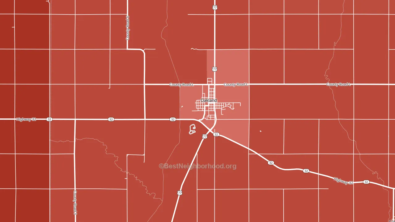 68045, NE block-group political-lean map