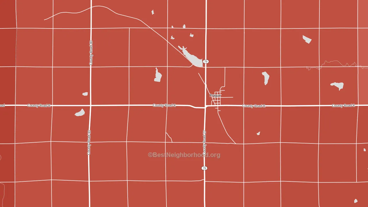68050, NE block-group political-lean map