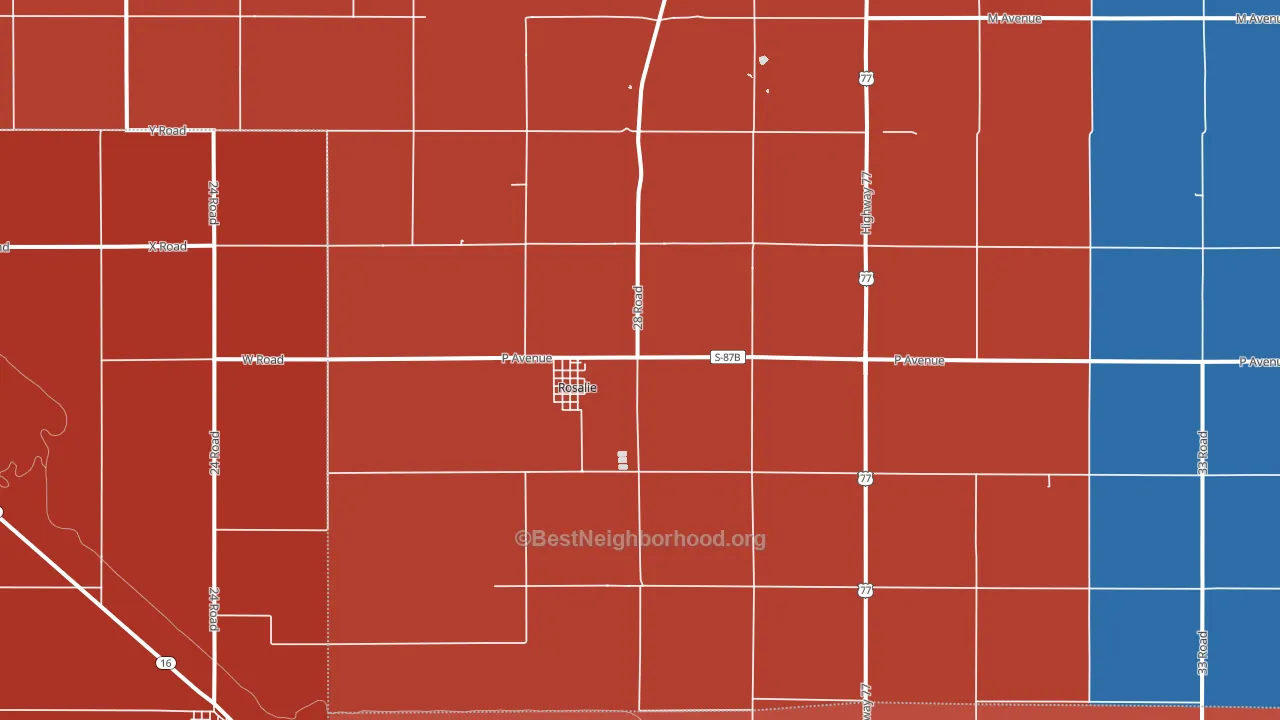 68055, NE block-group political-lean map