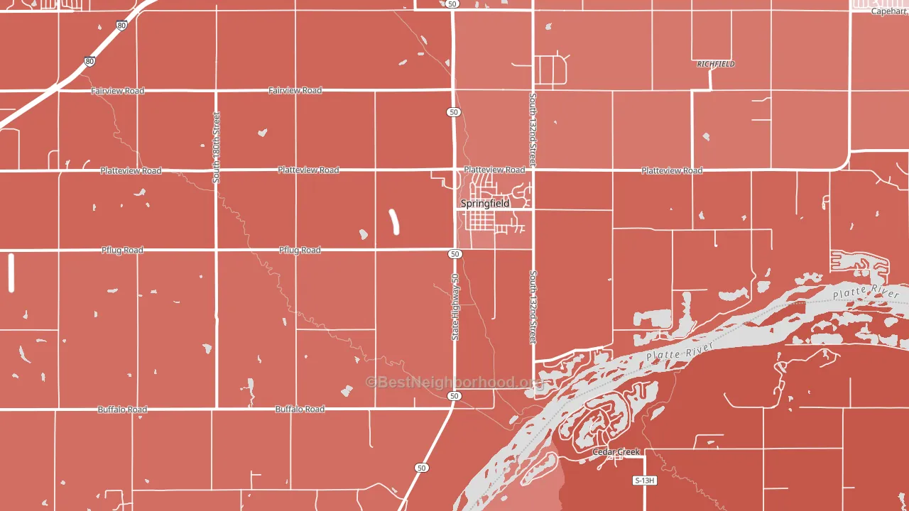68059, NE block-group political-lean map