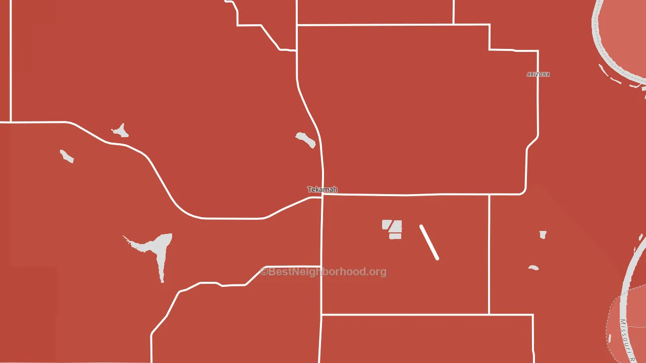 68061, NE block-group political-lean map