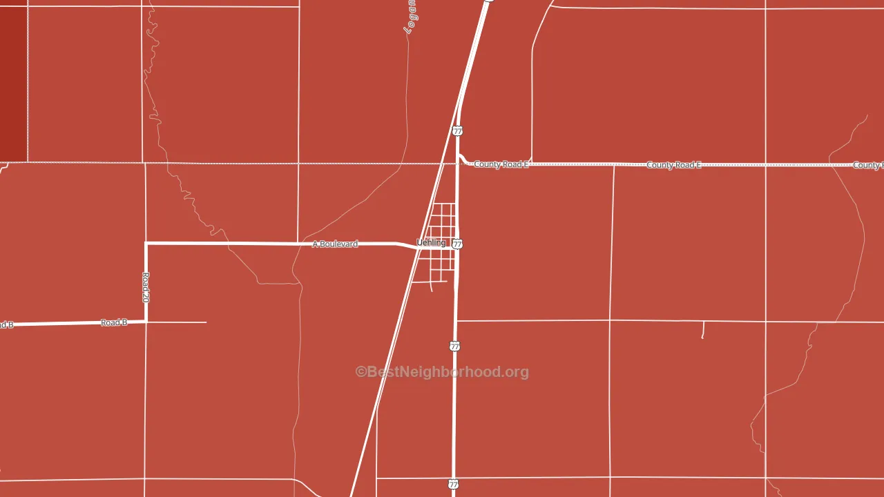 68063, NE block-group political-lean map