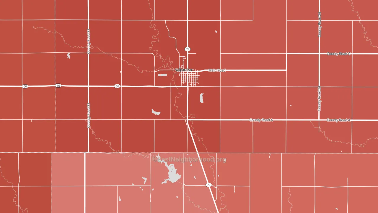 68065, NE block-group political-lean map