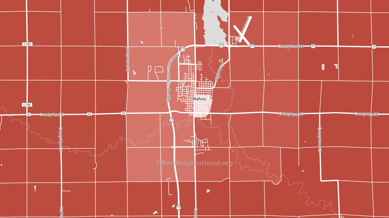68066, NE block-group political-lean map