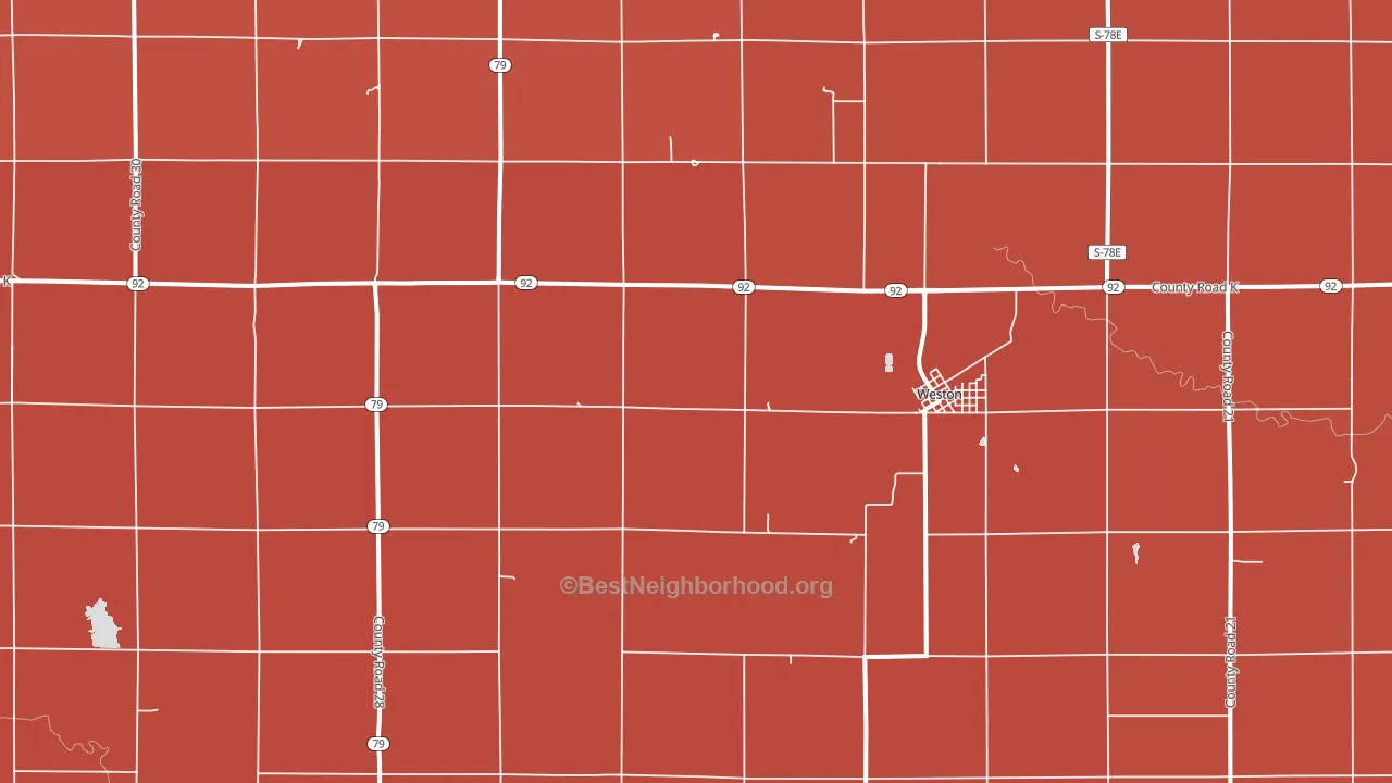 68070, NE block-group political-lean map