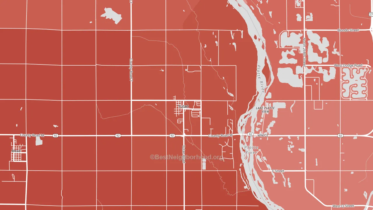 68073, NE block-group political-lean map