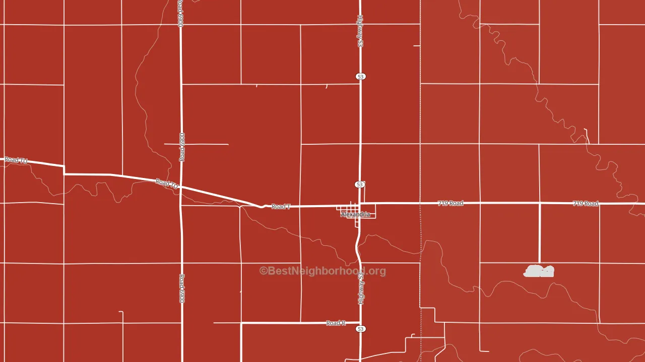 68303, NE block-group political-lean map
