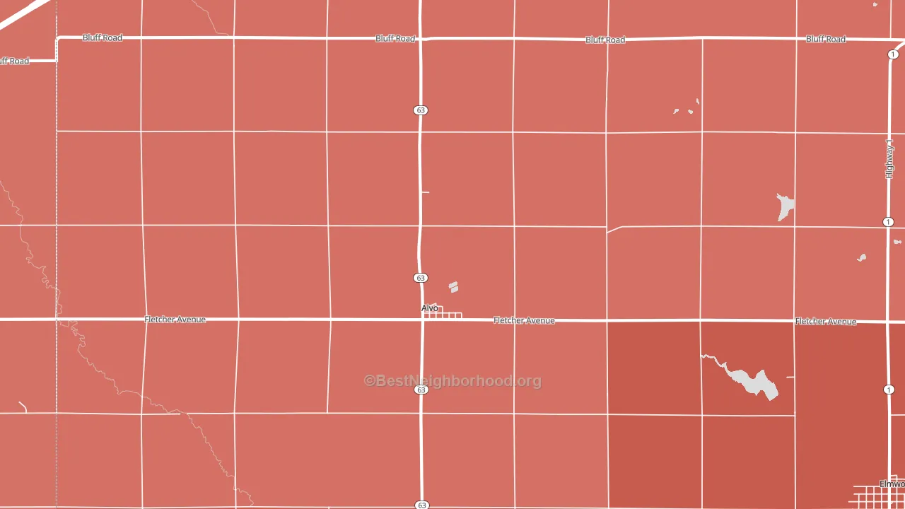 68304, NE block-group political-lean map
