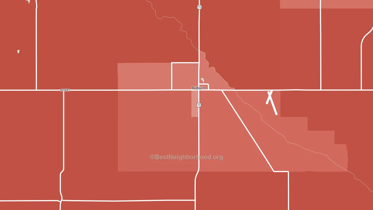 68305, NE block-group political-lean map