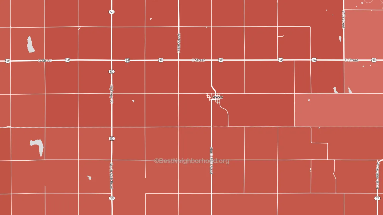 68307, NE block-group political-lean map