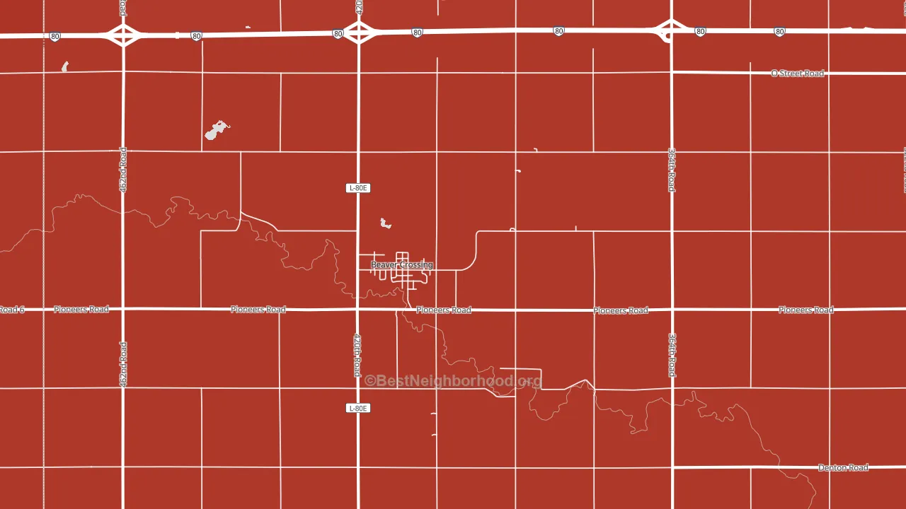 68313, NE block-group political-lean map