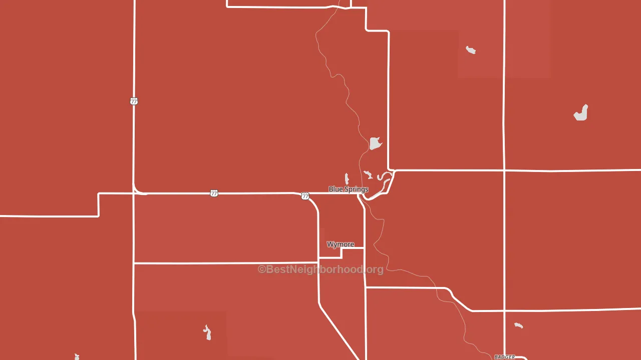 68318, NE block-group political-lean map