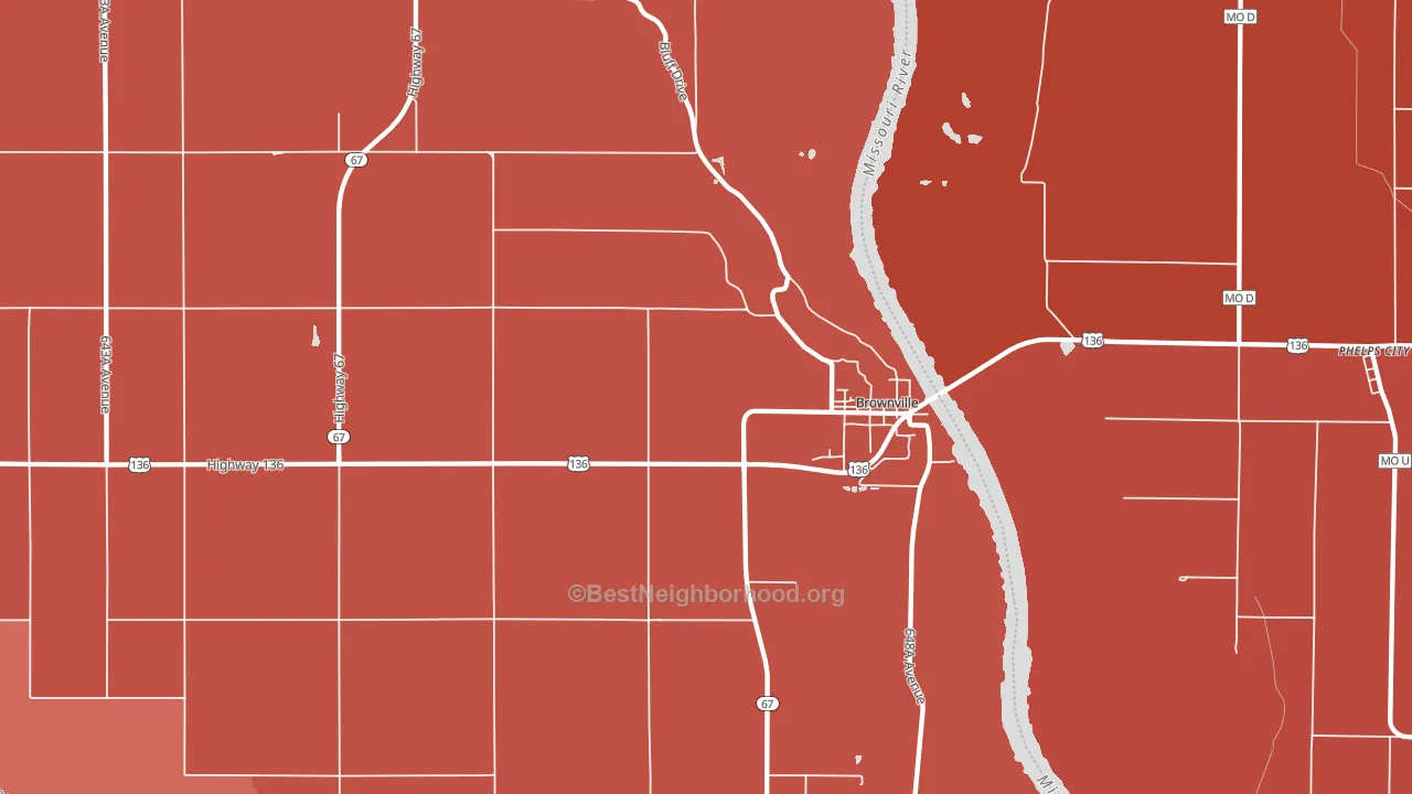 68321, NE block-group political-lean map