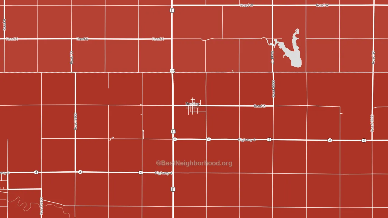 68322, NE block-group political-lean map