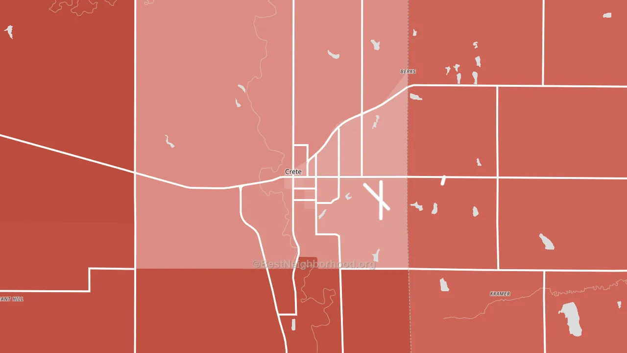 68333, NE block-group political-lean map