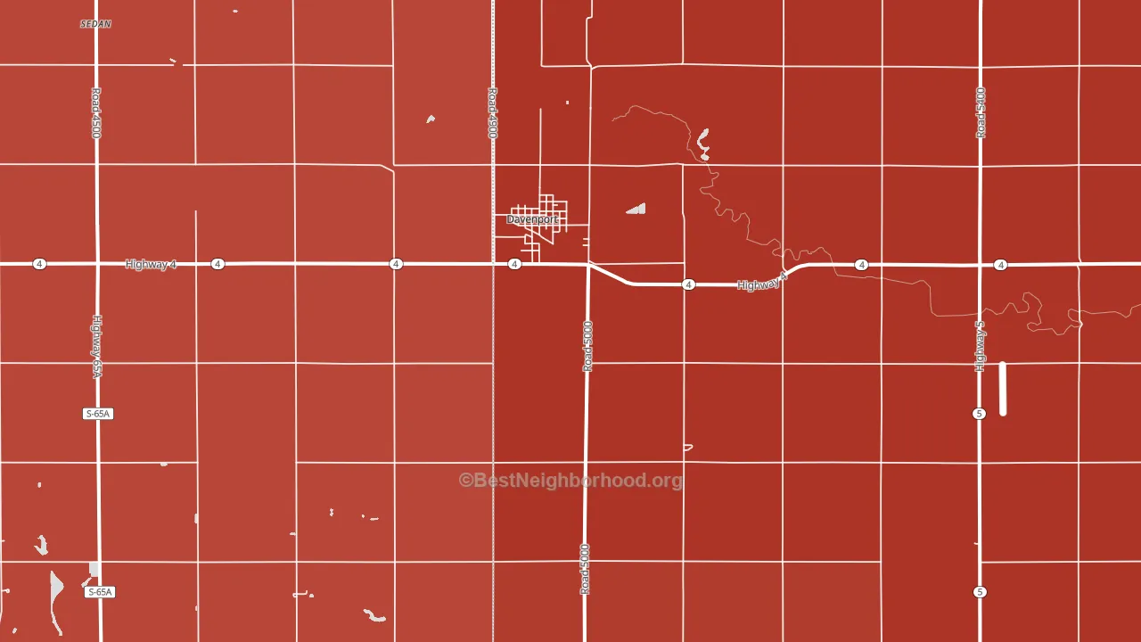 68335, NE block-group political-lean map