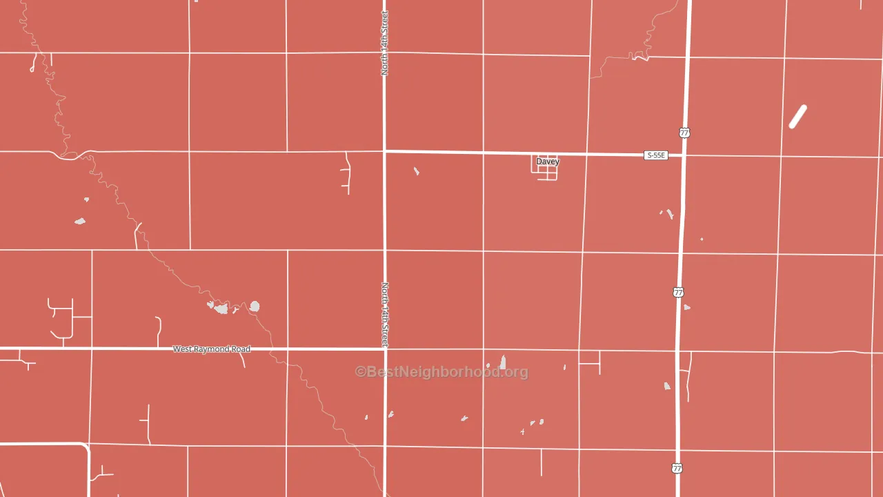 68336, NE block-group political-lean map