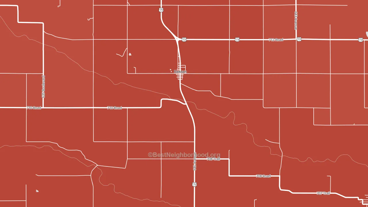 68337, NE block-group political-lean map
