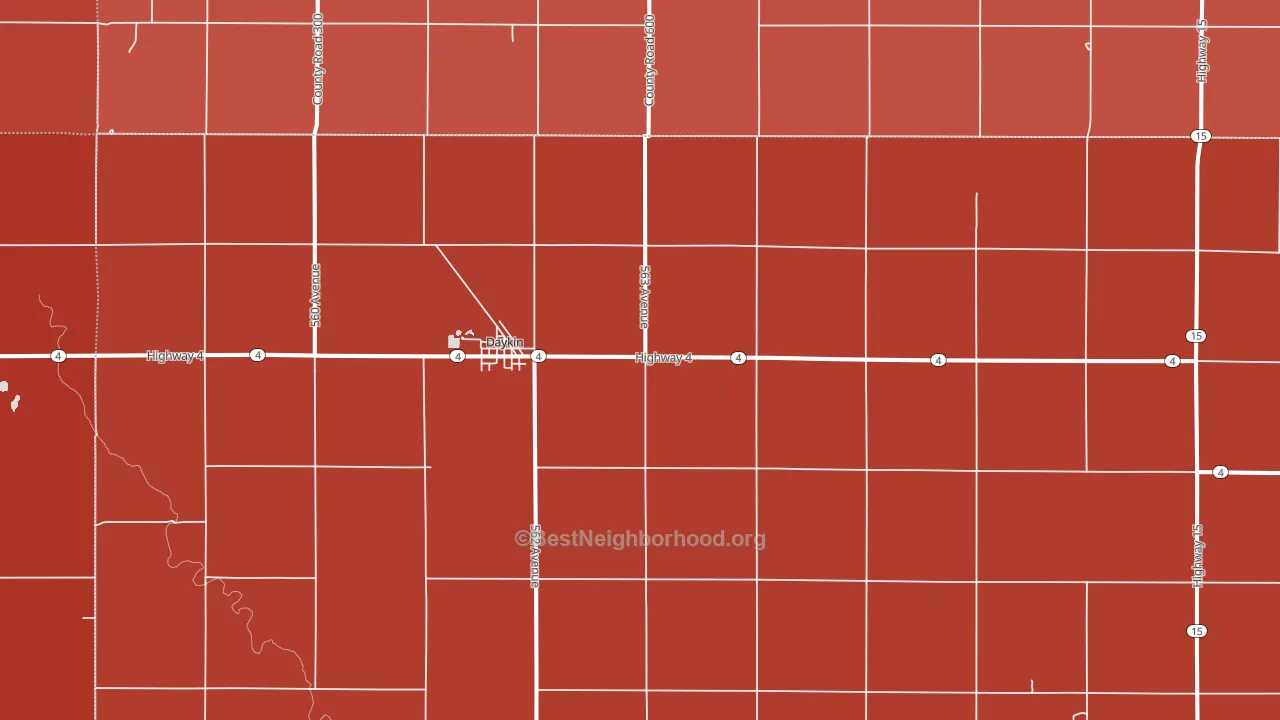 68338, NE block-group political-lean map