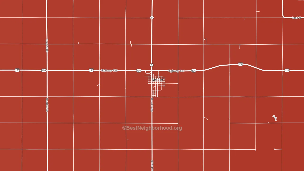 68340, NE block-group political-lean map