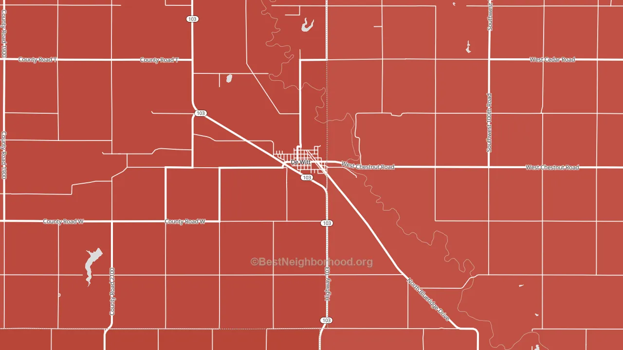 68341, NE block-group political-lean map