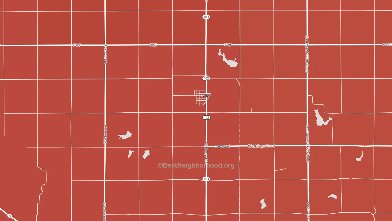 68342, NE block-group political-lean map