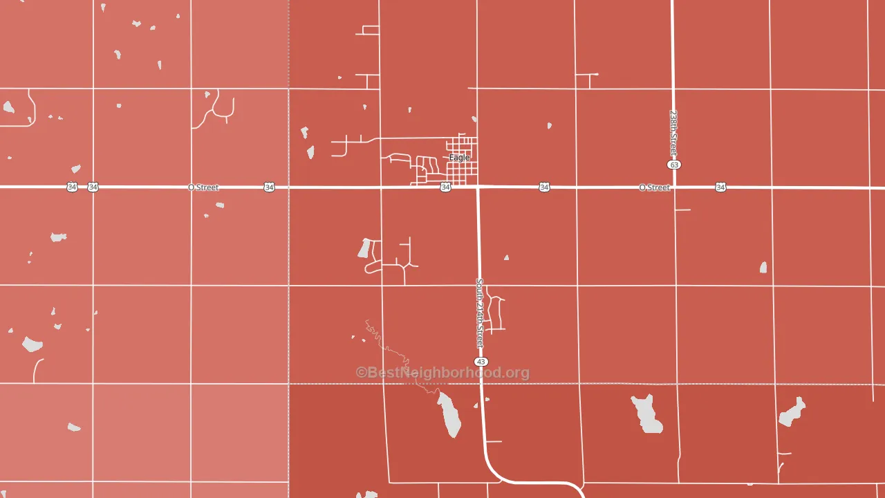 68347, NE block-group political-lean map