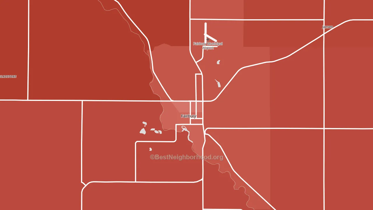 68352, NE block-group political-lean map