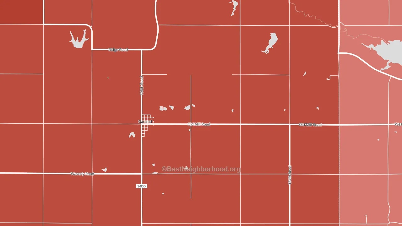 68360, NE block-group political-lean map