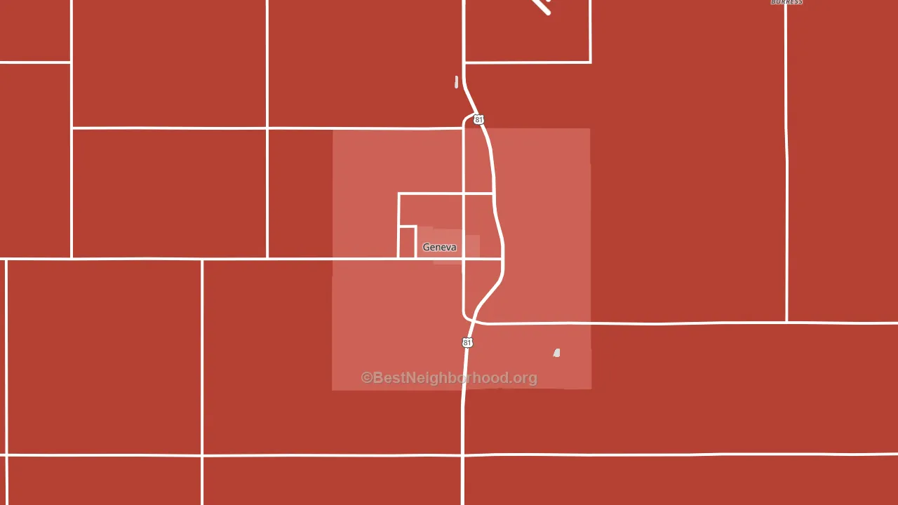68361, NE block-group political-lean map