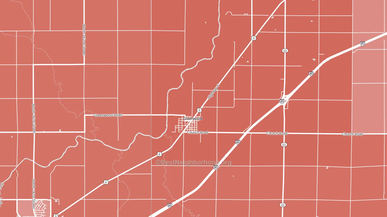 68366, NE block-group political-lean map