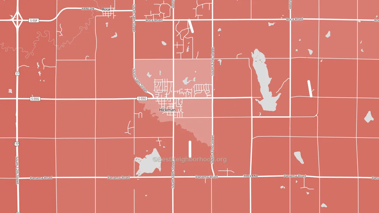 68372, NE block-group political-lean map