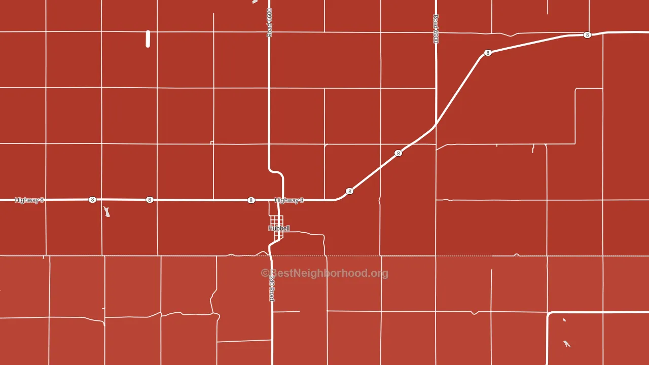 68375, NE block-group political-lean map