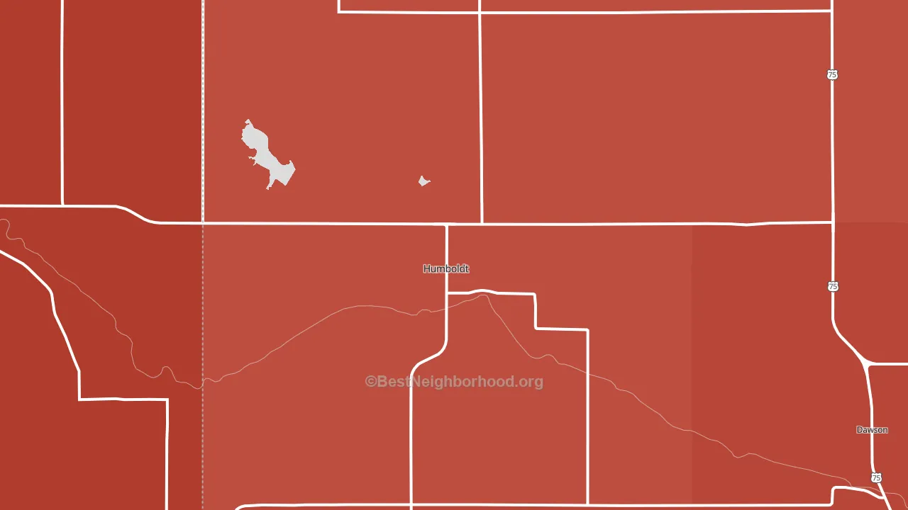68376, NE block-group political-lean map