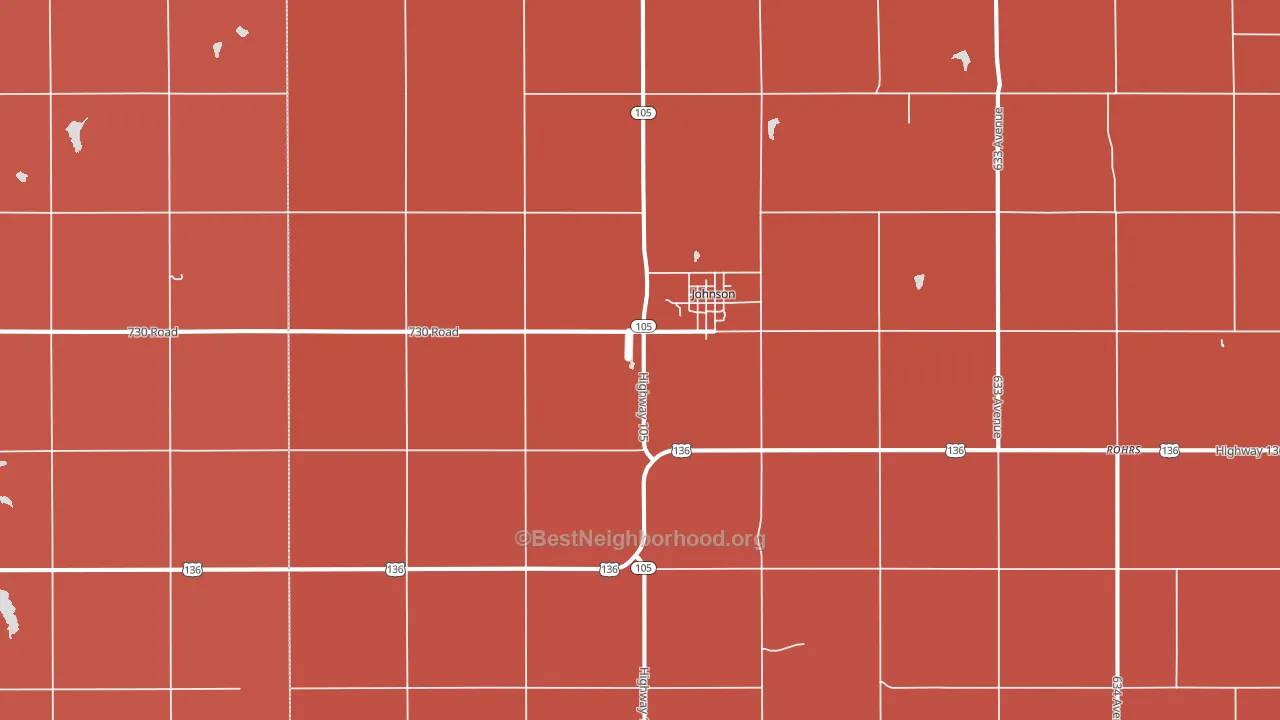 68378, NE block-group political-lean map