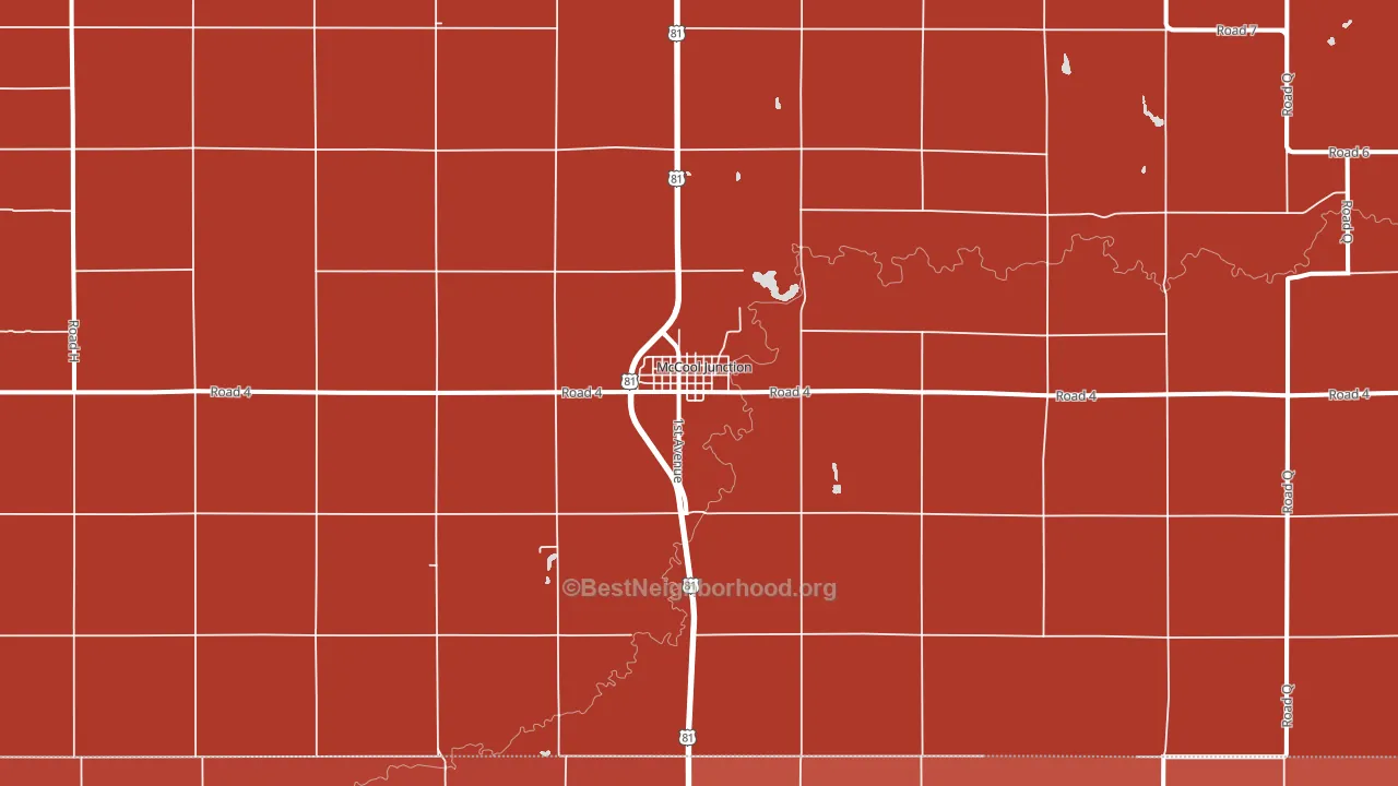 68401, NE block-group political-lean map