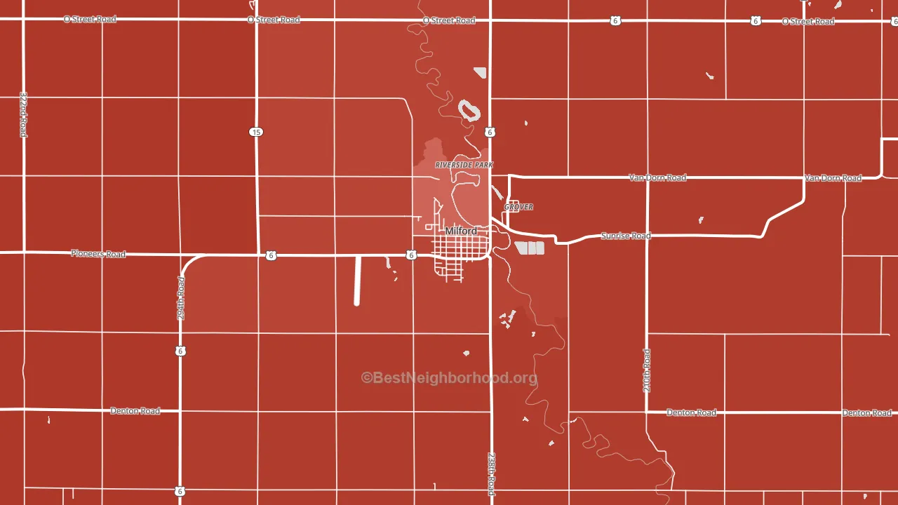 68405, NE block-group political-lean map