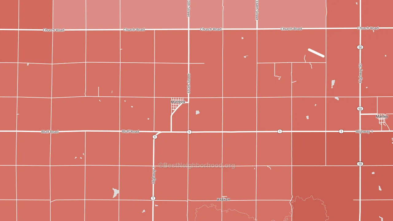 68407, NE block-group political-lean map