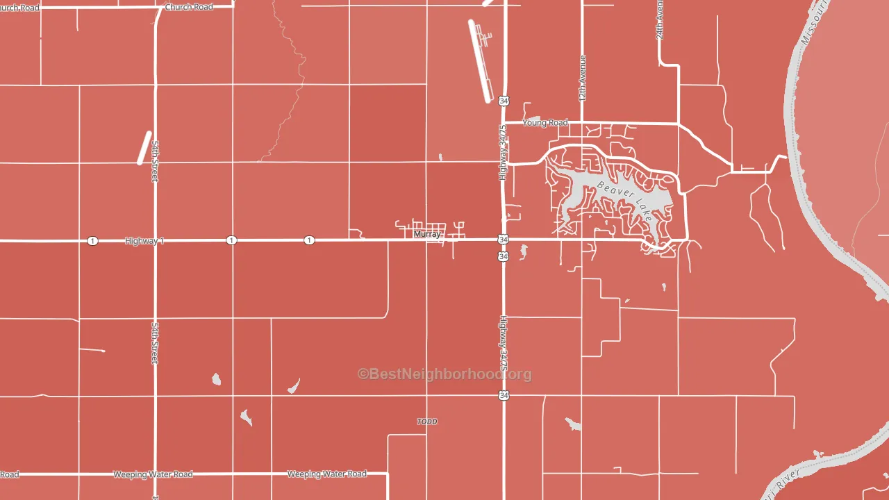 68409, NE block-group political-lean map