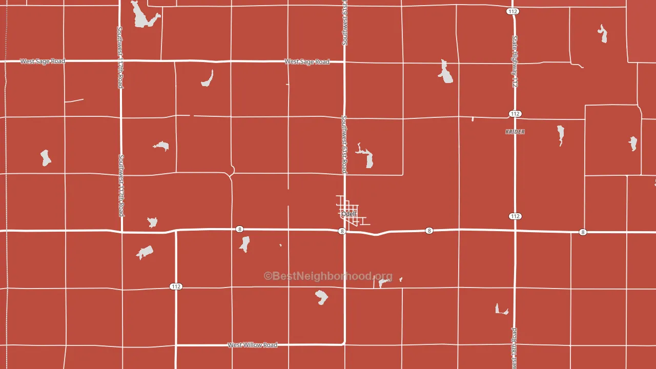 68415, NE block-group political-lean map
