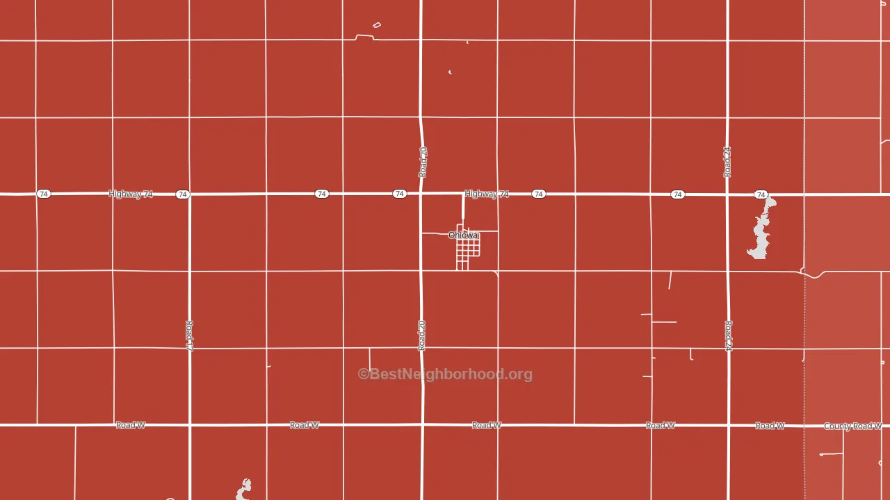 68416, NE block-group political-lean map
